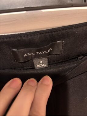 Ann Taylor Black suede like wide leg trousers- Tailored Workwear